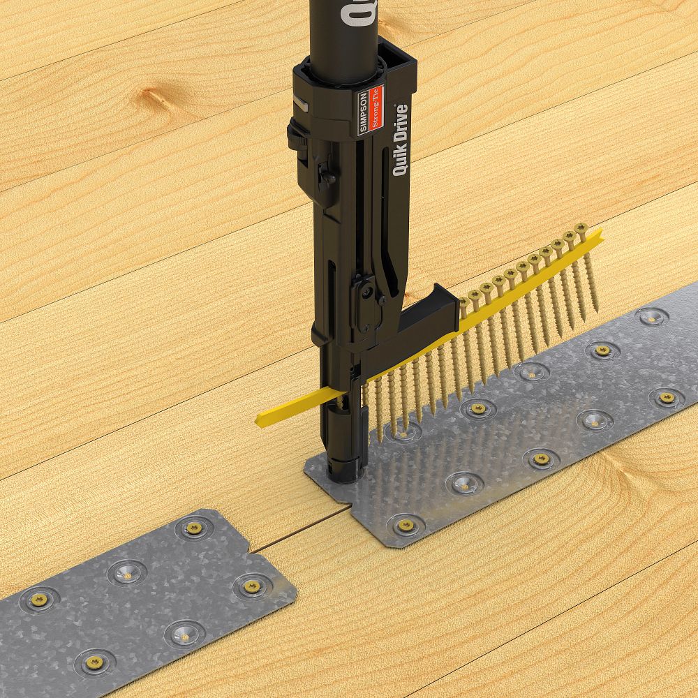 Cordless Quik Drive deck screw fastening system for collated screws