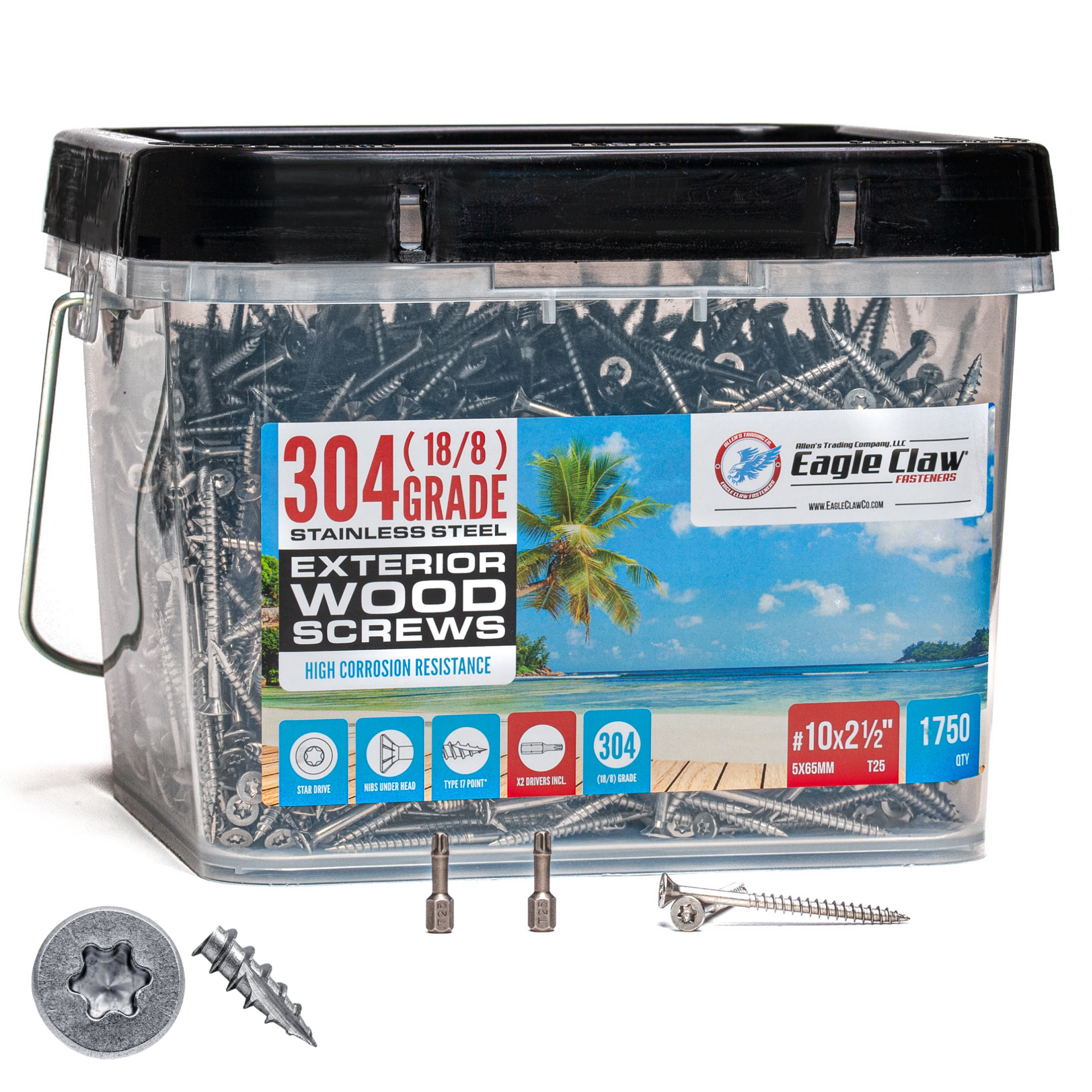 Eagle Claw 304 Grade Exterior wood screws