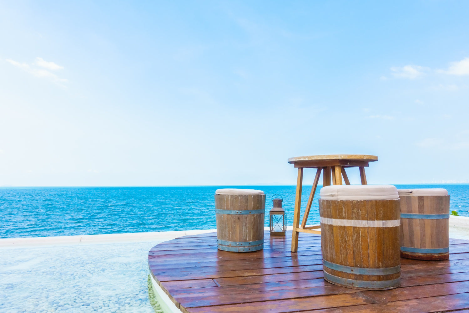 Deck over the ocean