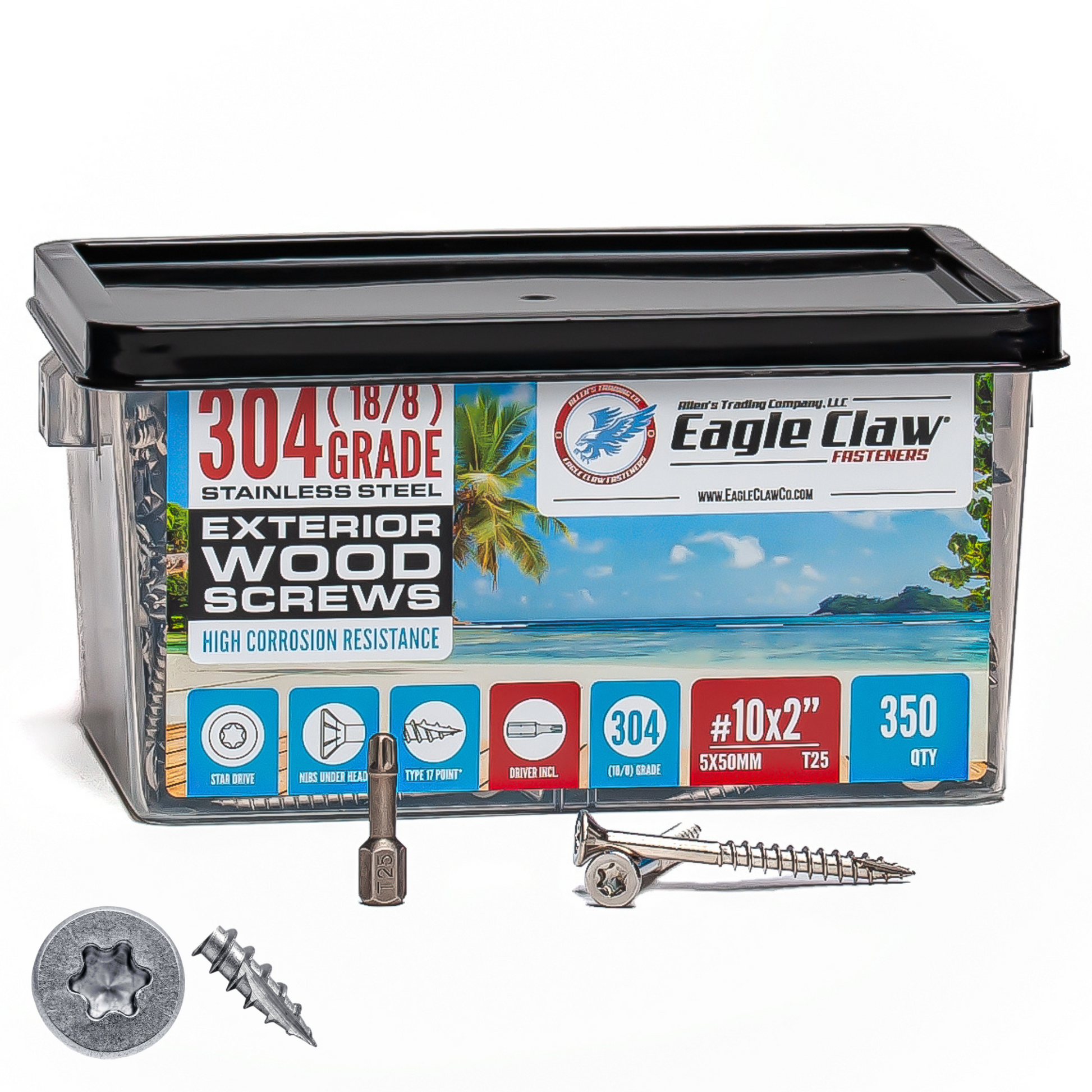 304 grade wood screws by Eagle Claw Fasteners
