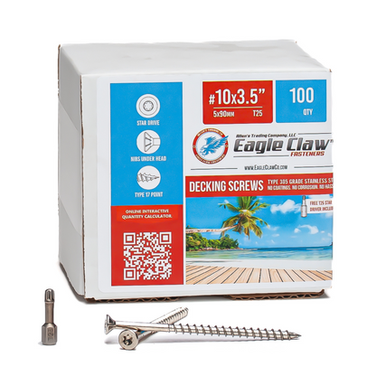 Stainles steel 3.5" decking screws